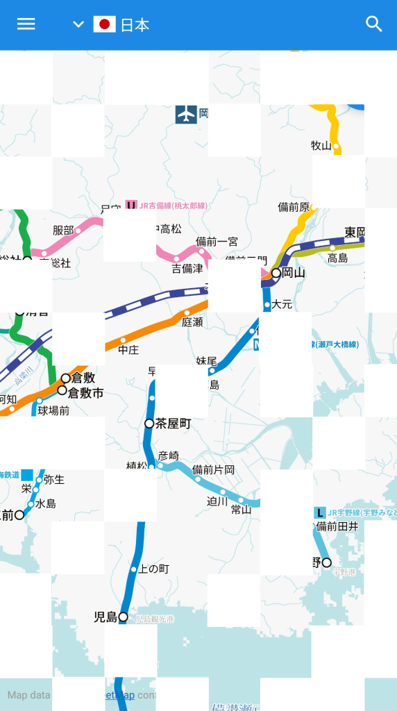 在引入平鋪快取之前透過網路載入路線圖