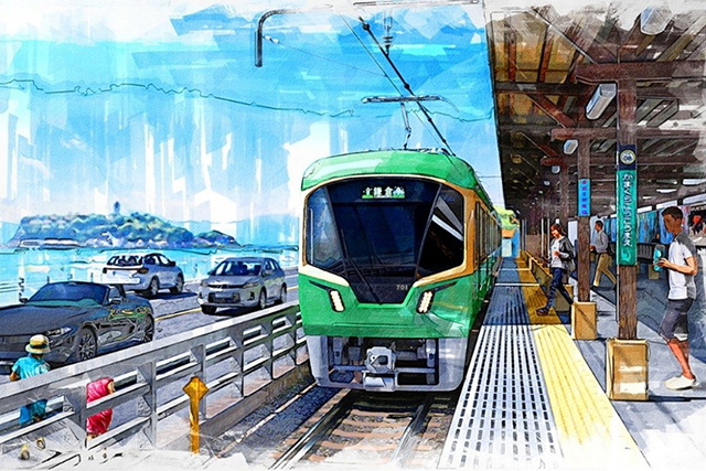 江之島電鐵計畫於2026年度引進的新車輛700形列車圖（江之島電鐵提供）