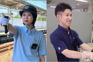 小田急電鐵員工穿著新款 Polo 衫作為夏季制服（小田急電鐵提供）